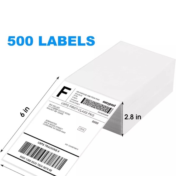 500 4x6 Thermal Shipping Labels Foldable. Condition is New. Shipped with USPS - Picture 2 of 2